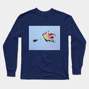 Back Floats - autumn maple leaf painting Long Sleeve T-Shirt